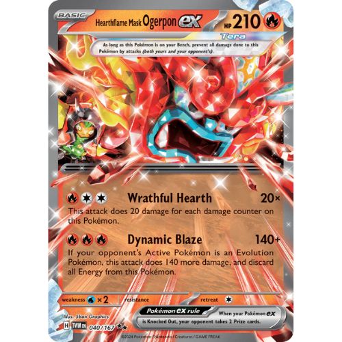 Pokemon TWM040/167 | Hearthflame Mask Ogerpon EX