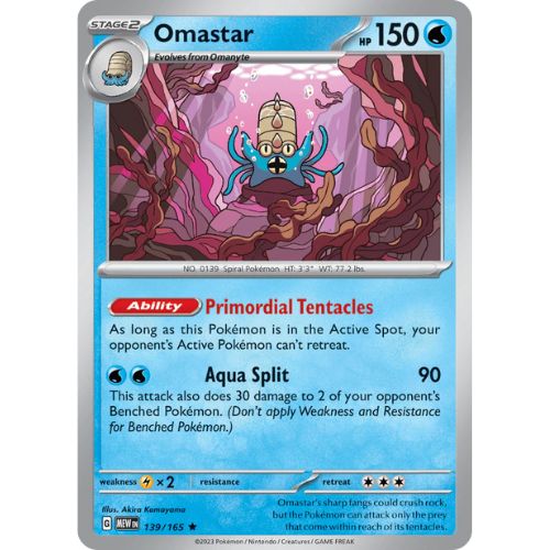 Pokemon MEW139/165 | Omastar