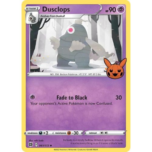 Pokemon TTBB 2022 | Dusclops (Halloween Stamp)